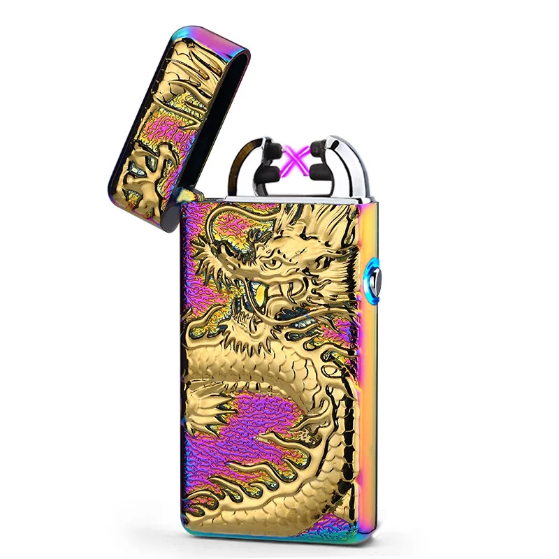 

Creative Design Dragon Electric Plasma Cigarette Lighter Double Pulsed Arc USB Rechargeable Lighter Weed Tobacco Smoke Hookah