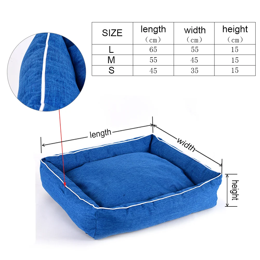 Bed For Dogs Cats Bench For Dogs Puppy House Lounger Warm Winter Pet Bed Square Bed For Small Medium Dogs Cats Pet Products  (1)