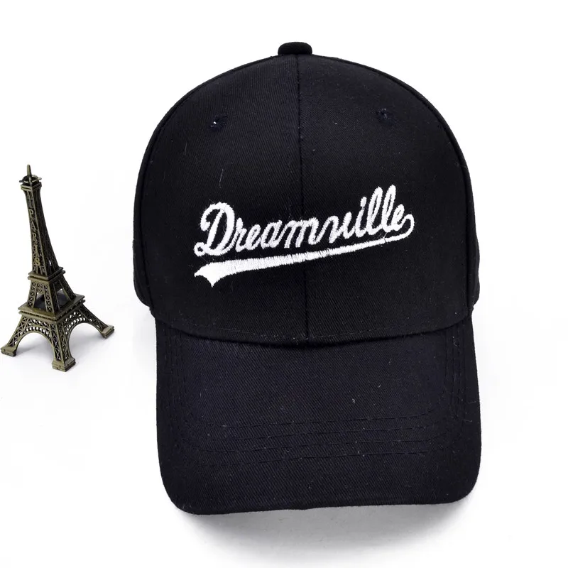 Dreamville Кепка на заказ, неструктурная Черная кепка для папы, унисекс, Повседневная бейсбольная кепка с буквой s, регулируемая Спортивная Кепка