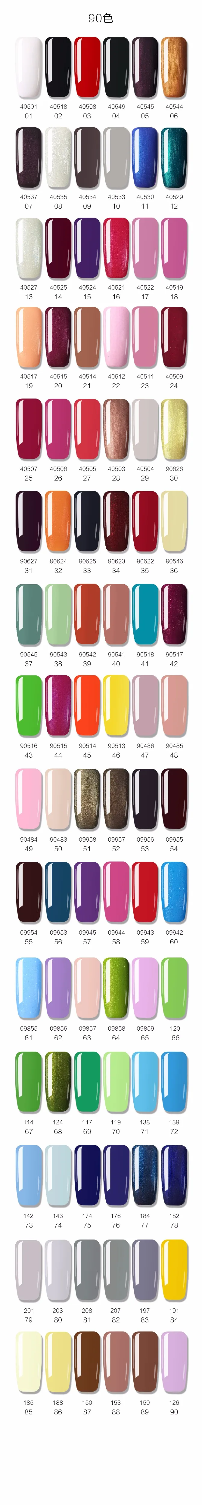 Гель-лак «lokai» UV Vernis Полупостоянный 10 мл УФ-гель для ногтей замачиваемый стойкий светодиодный лак для ногтей Гель-лак 90 цветов 1-30