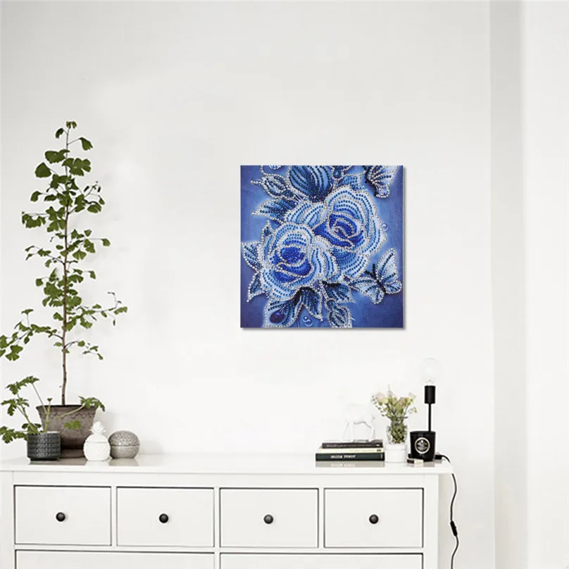 2019 new Diamond Painting DIY 5D Partial Drill Cross Stitch Kits Crystal Rhinestone Of Picture gift paintings flower #25j10 (14)