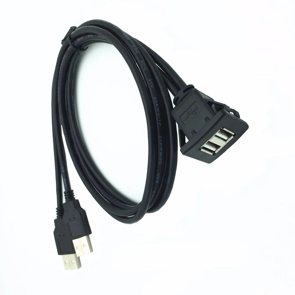 Заподлицо крепление двойной USB 2 0 док адаптер защелкивающийся Удлинительный
