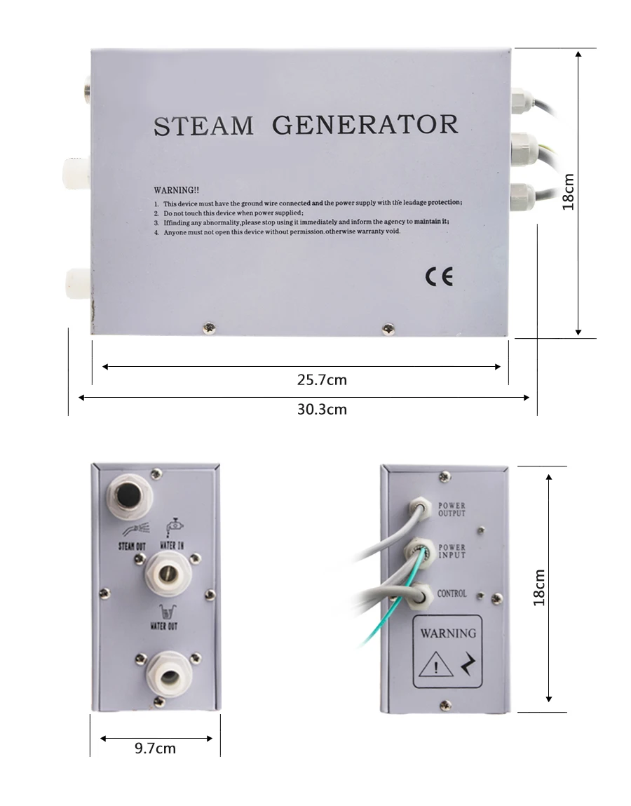 AC 220V Power Supply 3KW Wet Steam Sauna Bath Spa Generator For Bathroom Shower & Sauna Room Blueto