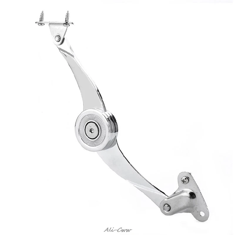 S-Shape Hydraulic Rod Adjustable Door Hinges Polished Lift Up Flap Stay Support Hardware For Kitchen Cabinet Furniture