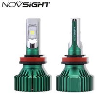 NOVSIGHT H11 автомобиля светодиодный лампы H8 H9 60 Вт 16000LM один луч Auito вождения Туман лампы Белый Противотуманные огни D45