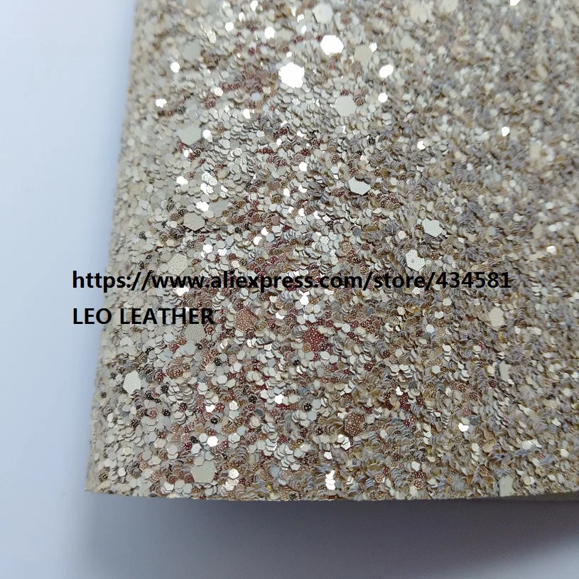 

2pcs 21x29cm GOLD Chunky Glitter Leather Glitter Leather Fabric for DIY accessories 4S07B