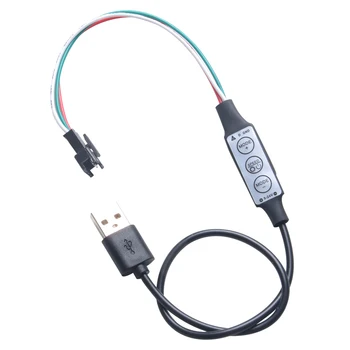 

DC5V 3key Button Controller JST Connector for 3pin WS2812 RGB Digital LED Pixel Strip with WS2812B WS2811 JST Connector