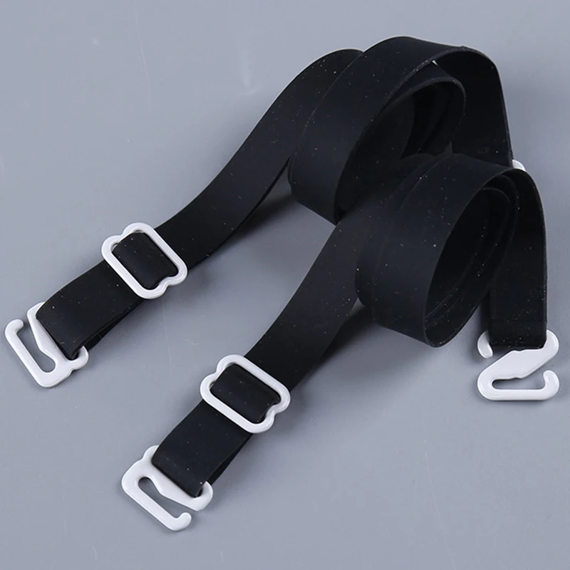 Women 1.5cm Wide Non Slip Clear Bra Straps Invisible Backless
