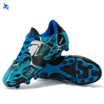 

2019 Size 31-36 Long Spikes Kids Soccer Shoes Child FG AG Football Boots Boys Girls Outdoor Lawn Training Sneakers Futsal Cleats