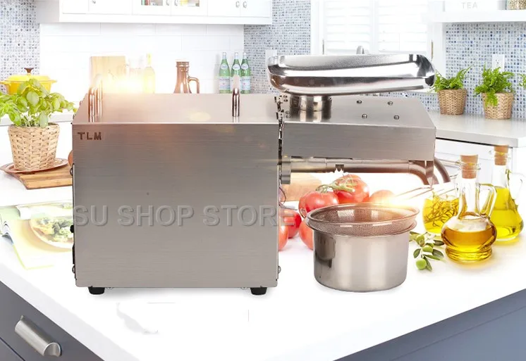 220V/110V Heat and Cold home oil press machine pinenut, cocoa soy bean olive oil press machine high oil extraction rate