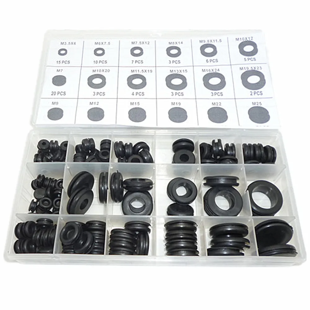 125pc Rubber Grommet Firewall Hole Plug Electrical Seal Wire Gasket