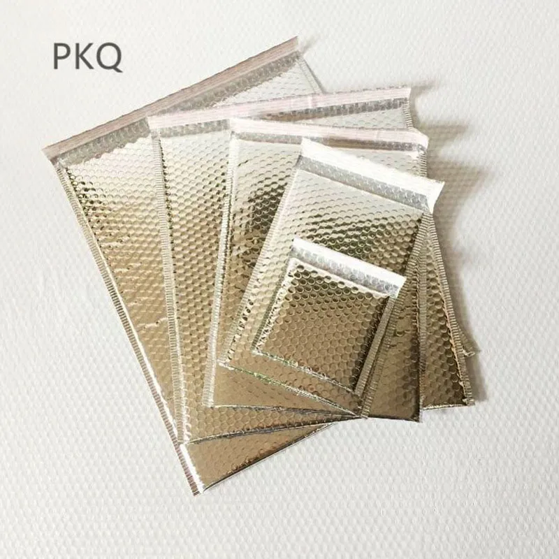 Multi Size 20pcs/lot Matte Metallic Shockproof Bubble Mailer Bag