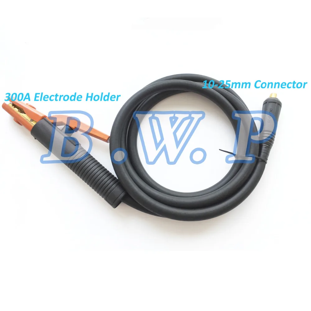 1Set 300A Welding Electrode Hoder And Earth Clamp Kit With 2M Cable 10-25mm Euro Connector For Sick ARC MMA Welder