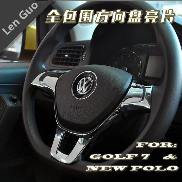 

GR-SW3 steering wheel decorate Sequins fit for VW Volkswagen Golf 7 MK7 2014-2015 POLO accessories car styling