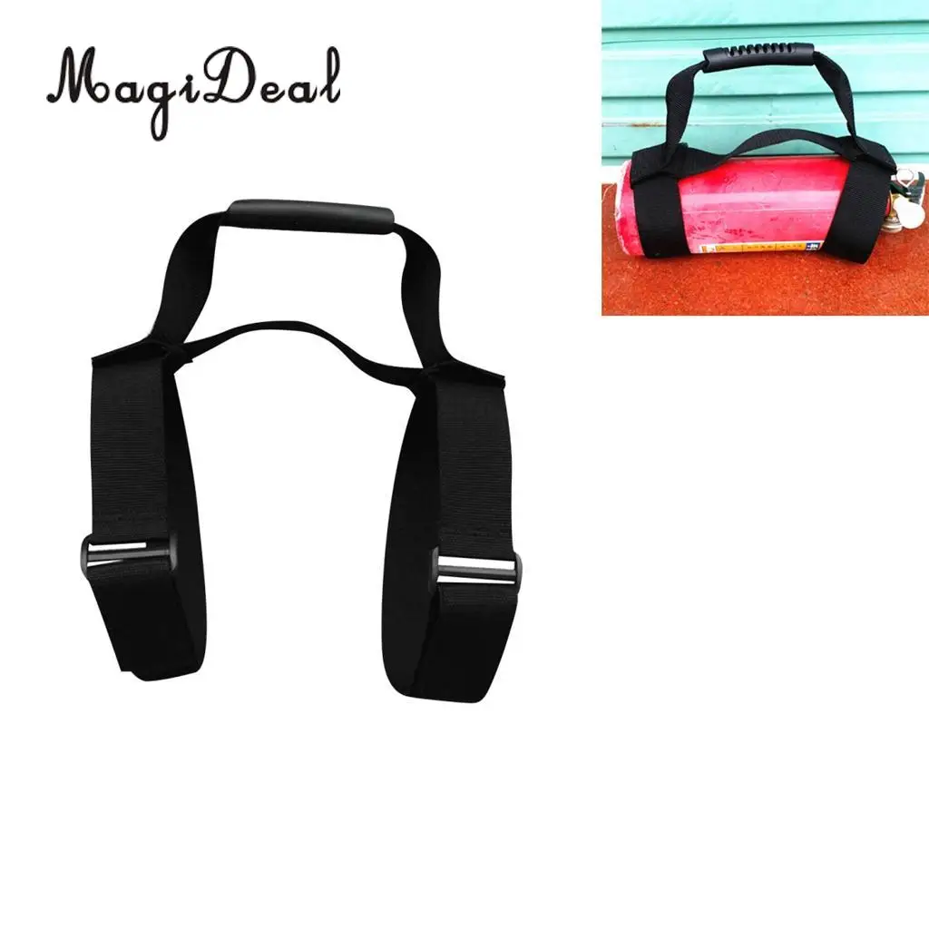 MagiDeal Adjustable Scuba Diving Dive Tank Carry Webbing Strap Holder Carrier - Universal Fits All Air Cylinder Bottle