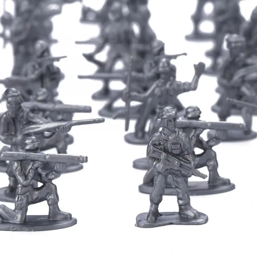 

Clearance Low Price 100pcs Static Mini Soldier Figure Military Model Toy Soldier Dool Toy for Children's Gift