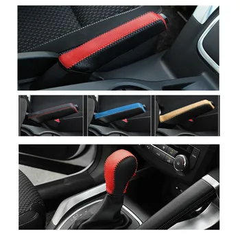 

car accessories genuine leather gear & handbrake covers for renault koleos 2017 interior accessories