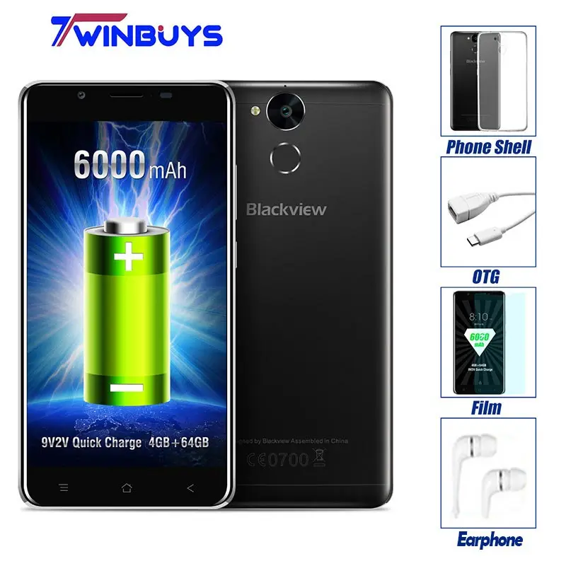 Blackview P2 смартфон 4 г LTE 6000 мАч 5 дюймов FHD Гб оперативная память 64 Встроенная Android 6 0