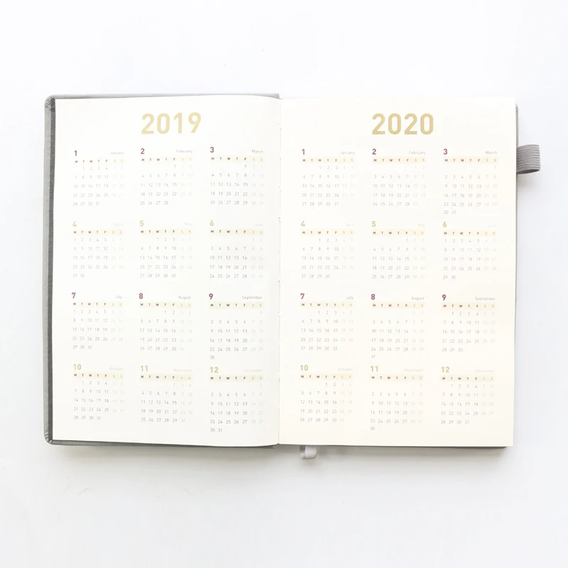 Ежедневник с календарем 2019 2020 года винтажный блокноты для офиса школы