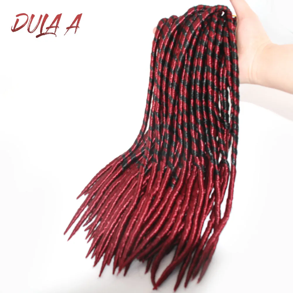 

Dula A 18" 24roots 100g Senegalese Twist Crochet Braid Hair Extensions Synthetic Braiding Hair Faux Locs Dreadlocks