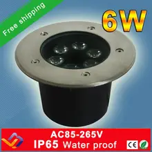 10 шт./лот 6*1 Вт LED круглый подземные лампы Похоронен освещения светодиодные лампы проекта LED Открытый лампы AC85~ 265 В
