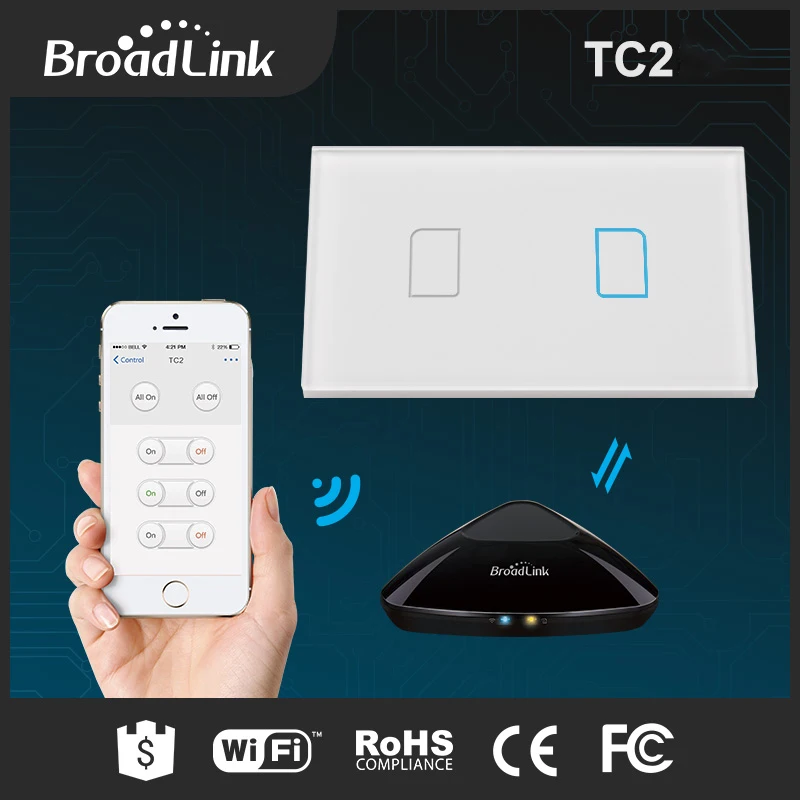 

2018 Broadlink RM3 RM PRo+ Wifi/IR/RF+ TC2 2Gang Remote Control Light Switch Timer Switch Wall Switch Domotica Home Automation