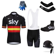 

Pro sky black Summer Cycling Set ! 2018 5pc Cycling Jersey Set Shorts Sleeve Mountian Bike Clothes Racing Bicycle Clothing Wear
