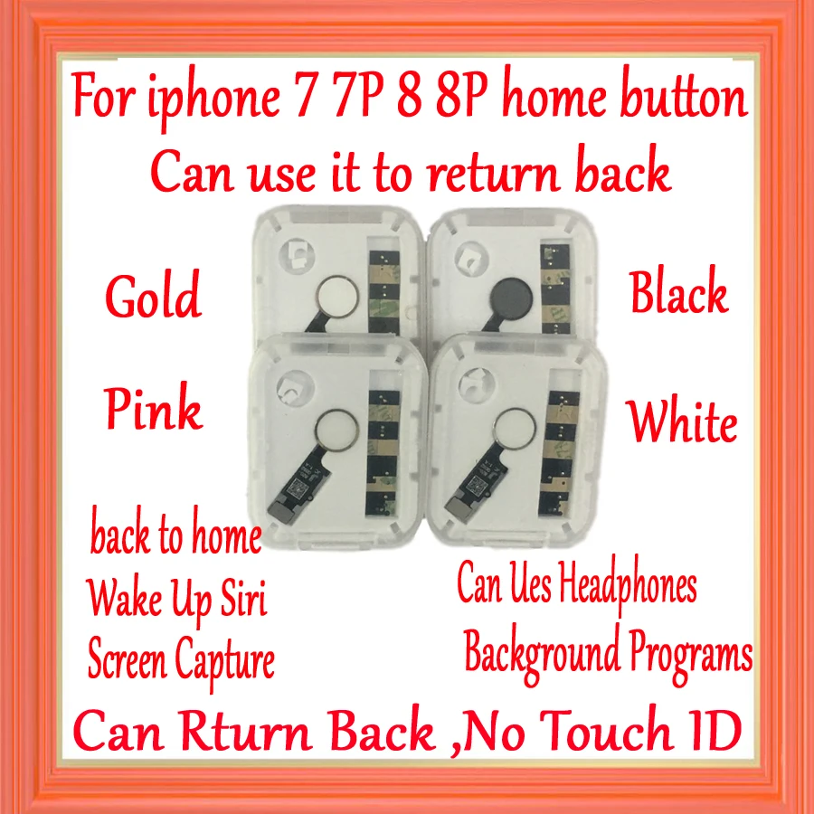 

Universal Home Button Return Back Button for iphone 7 7P 8 8P Home button with Return back,JC Button for iphone 7 7Plus 8 8Plus