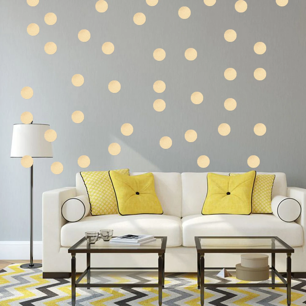 

Gold Polka Dots Wall Sticker Baby Nursery Stickers Kids Golden Polka Dots Children Wall Decals Home Decor DIY Vinyl Wall Art