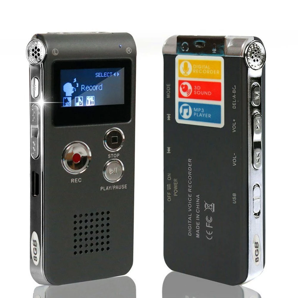 YIXIANG High quality digital voice recorder 8GB Mini USB Flash Digital Audio Voice Recording 650Hr Dictaphone WAV MP3 Player
