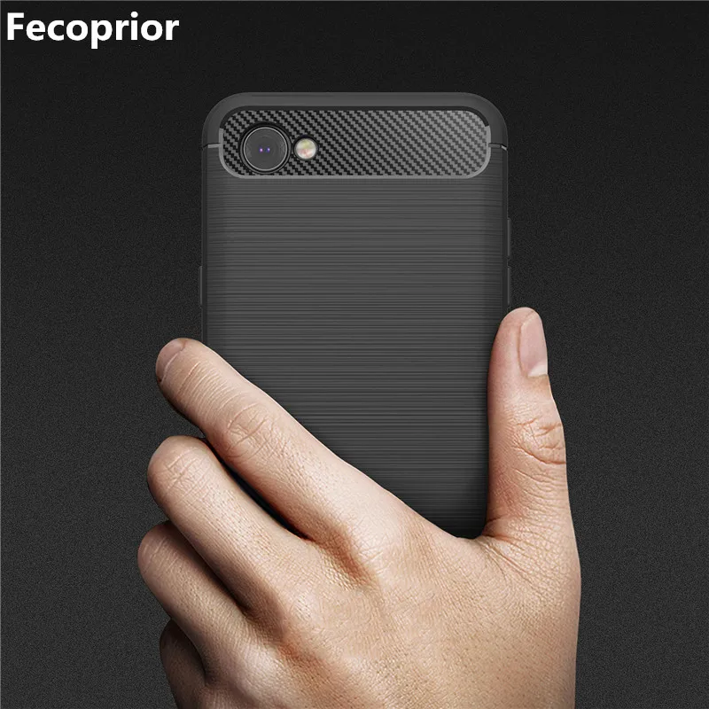 Best Fecoprior LGQ6 Q 6 Case for LG Q6 Back Cover Carbon Fiber Luxury Protective Armor Smart Phone Celulars