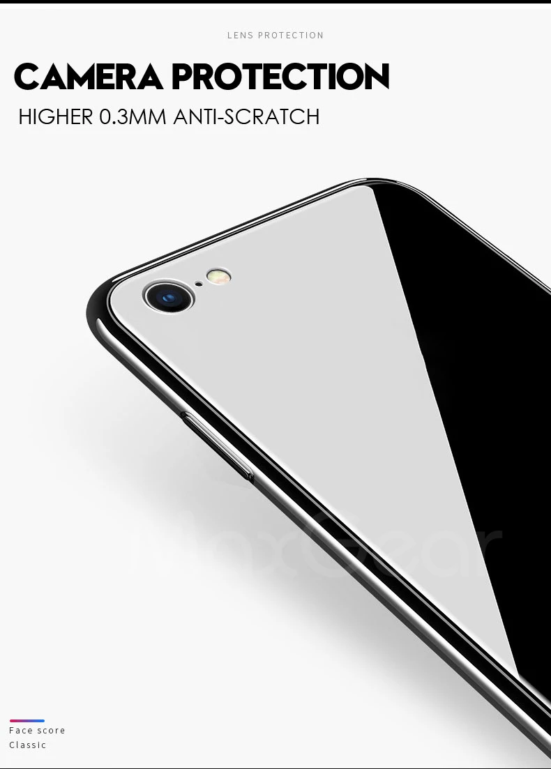 MaxGear Магнитный адсорбционный чехол на 360 градусов для iPhone X, 8 PLUS, 7, 6, 6S Plus, Магнитный чехол из закаленного стекла для IPhone 7, 8, полное покрытие