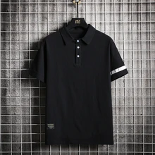 95% хлопок и лен большой размер рубашка поло мужская с коротким рукавом xxxl xxxxl 5xl черный белый Летняя мода