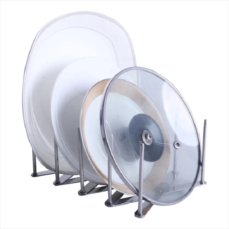 

Multifunction Kitchen Shelf Pot Lid Rack Organizer Stand Stainless Steel Wall Food Stand Steamer Wall Hanger Holder Kitchen Tool