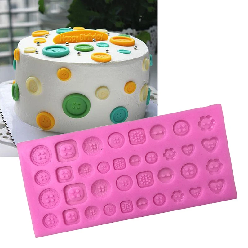 

Various Buttons Shaped Silicone Cake Mold Tools Baking Molds For Chocolate Pastry Candy DIY Fondant Decorating Tools Accessories