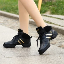 B52D-B52E красная и Золотая лента из натуральной кожи Zapatilla De Deporte Танцевальные Кроссовки Джаз танцевальная обувь для женщин