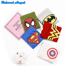 5 шт./партия, детское нижнее белье для мальчиков смешанных цветов трусы-боксеры для мальчиков с рисунками, детские шорты, трусы с милыми рисунками для детей от 2 до 13 лет