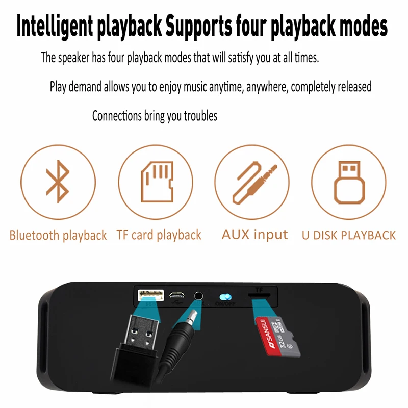 LIGE Портативный Bluetooth Динамик Беспроводной громкоговоритель звук Системы 10 W