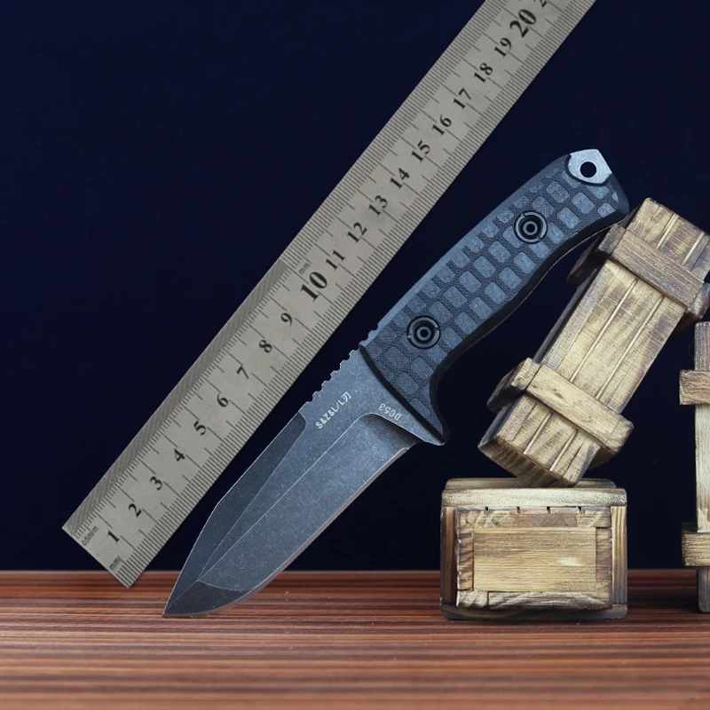 2019 The cold steel DC53 high hardness straight knife blade Self