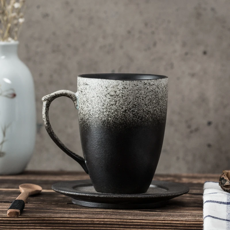 Винтажная чашка для чая в стиле ретро, керамическая чашка, кофейная кружка, чашки для дома и офиса, фарфоровая посуда для напитков, подарок - Цвет: see chart