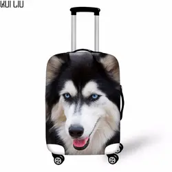 Индивидуальные изображения 3D животные печати путешествия чемодан Крышка эластичная ткань Волк тигр лошадь багаж защитный Чехлы для