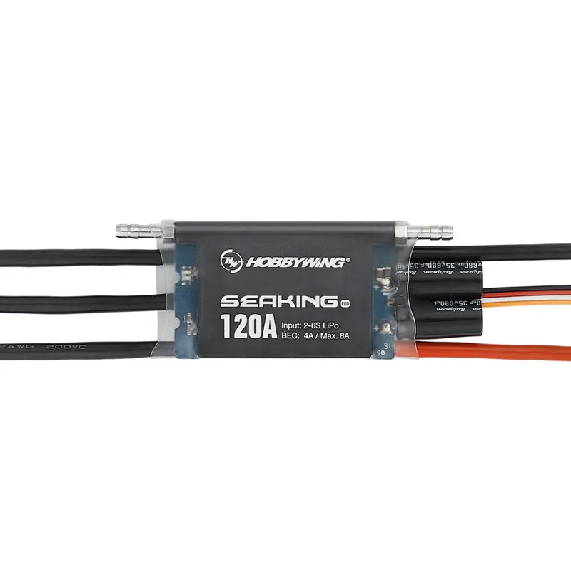 

Hobbywing Seaking Pro 120A ESC 30302361 waterproof 2-6S for RC ECO Mono1 Competition 100cm HV Built-in BEC wireless upgrade