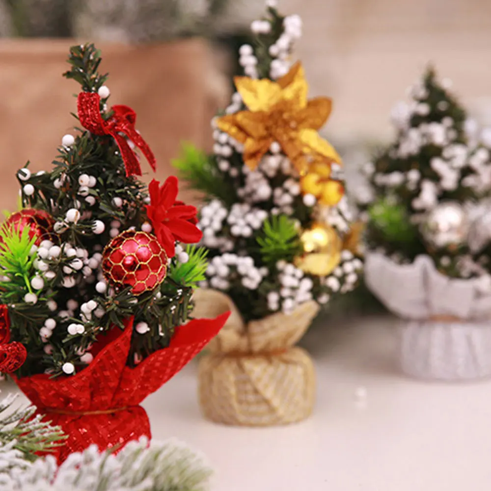

Artificial Tabletop Christmas Tree Small Pine Tree Mini Trees Placed In The Desktop Home Decor Christmas Decoration Kids Gifts