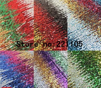 

1Yard Red Green Golden Silver Gradient Sequin Tulle Embroidered Fabric Material Textile For Sewing Dance Dress Patchwork Diy