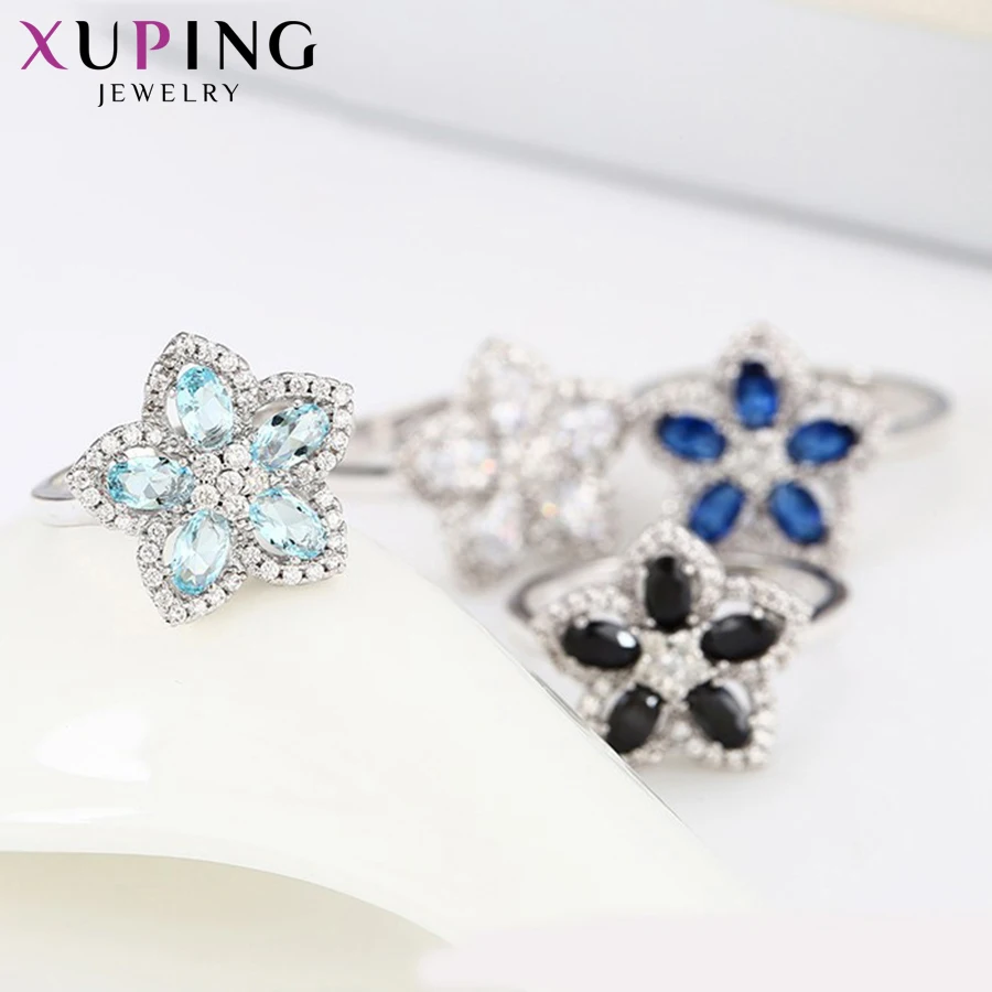 Xuping роскошное кольцо новый дизайн для женщин тарелка синее Ювелирное