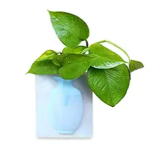 Современная силиконовая Волшебная ваза, листья, наклейка с изображением флакона, стеклянная ваза для тела, Цветочный декор горшков, Настенная ваза, домашний декор