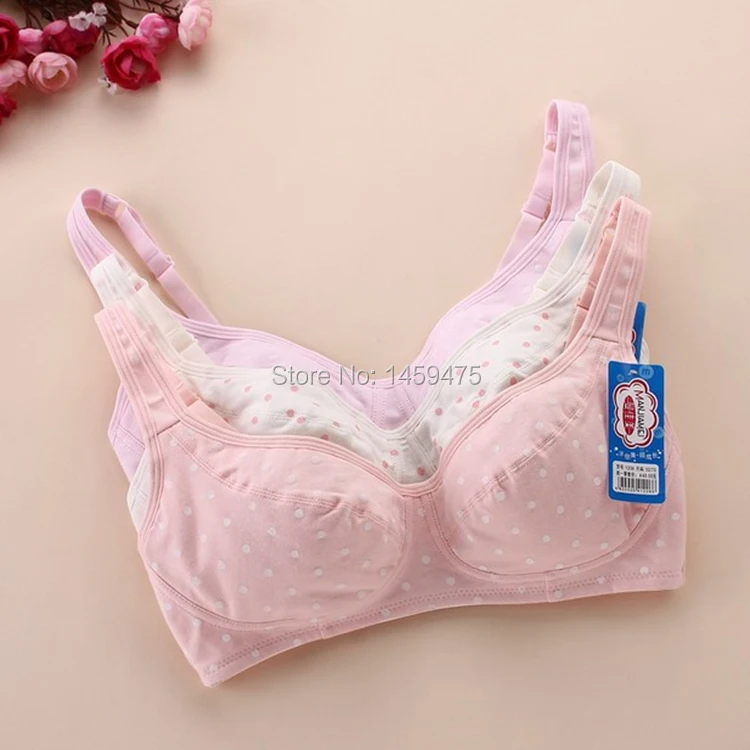 Hot Sale 2016 lovely comfortable kids bra wireless healthy young training bra children underwear girls cotton Intimates