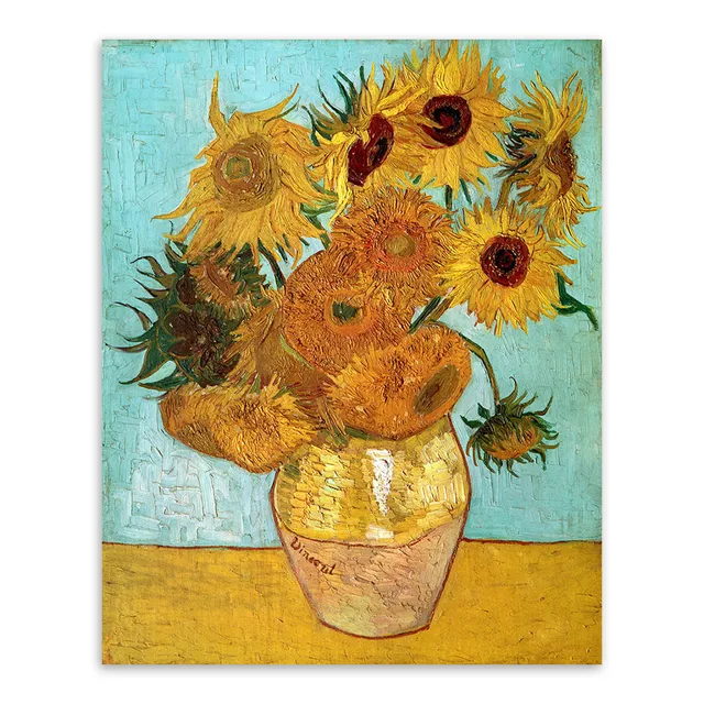 Vincent Van Gogh Modern Yellow Sunflower Poster Prints Original ... Vincent Van Gogh Modern Yellow Sunflower Poster Prints Original ...