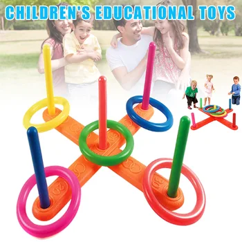 

Hoop Game Throw Ring Toss Set Gift Portable for Kids Outdoor Indoor Backyard YJS Dropship