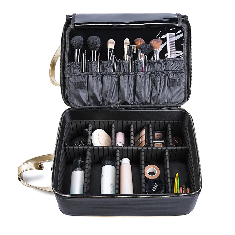 High Quality Women Cosmetic Bags Travel Cosmetic Organizer Box Large Capacity Portable Zipper